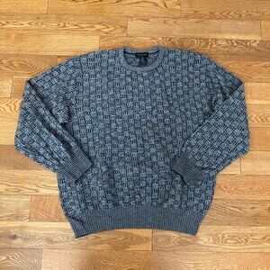 Mino Milano Made in Italy Wool Blend Knit Sweater Crew Neck Knit Pullover